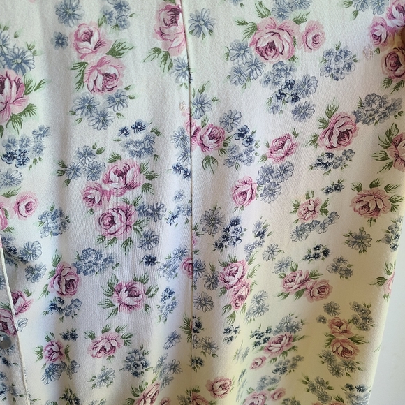 Vintage Ditsy Floral Button Up Maxi Dress - Picture 7 of 14